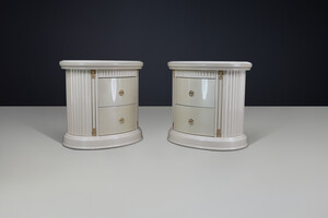 Neoclassical Laquered Cabinets with drawers, Italy 1980s Late-20th century