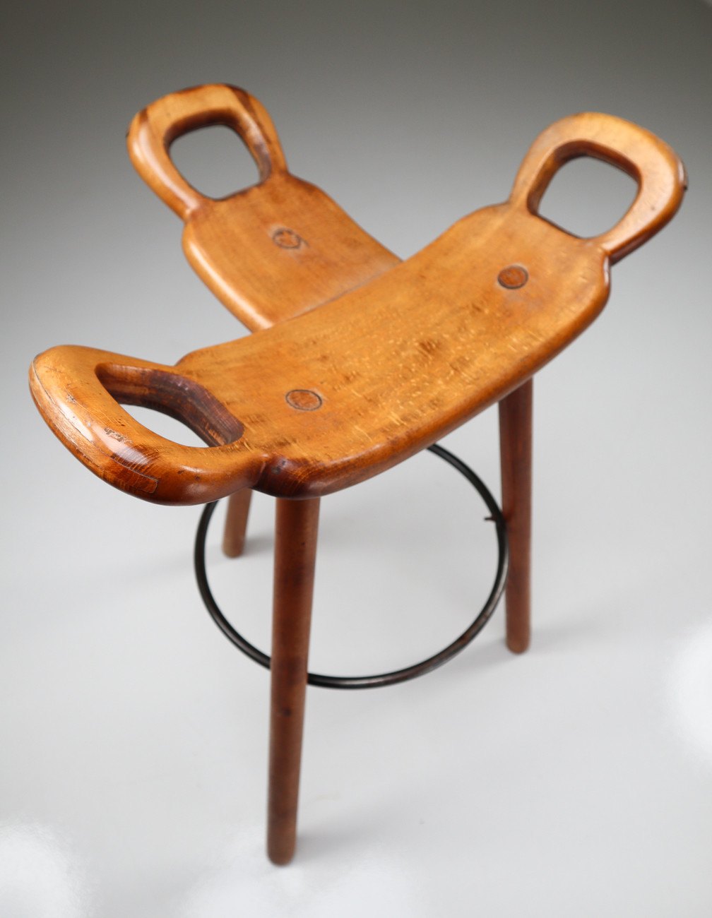 Nine Blond 'Marbella' Barstools by Sergio Rodrigues for Confonorm Spain 1970s 