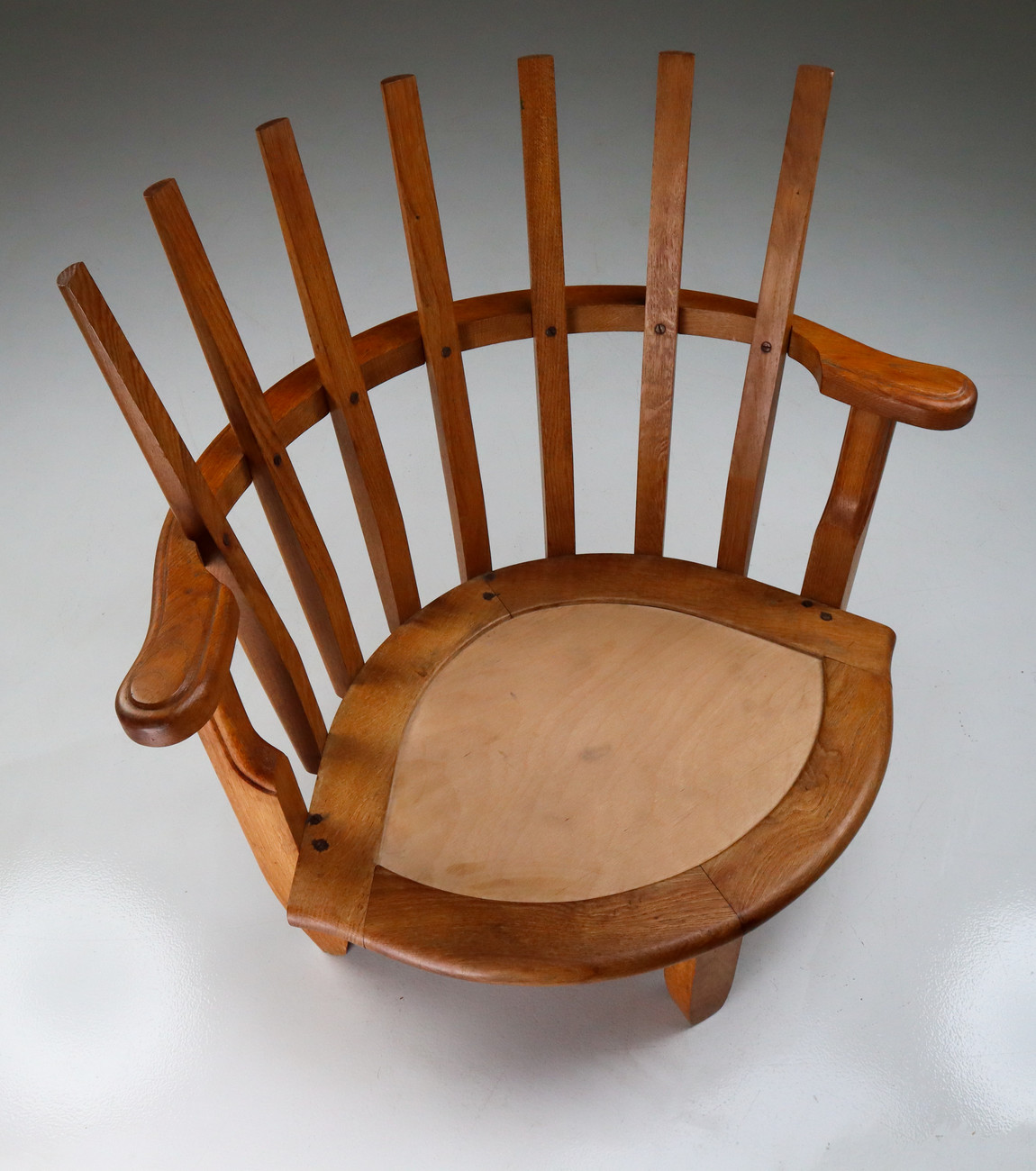 Oak Easy Chairs in by Guillerme & Chambron Edition Votre Maison. Mid-20th century
