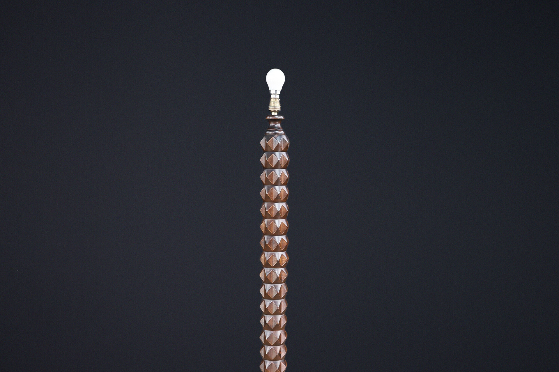 Oak Floor Lamp in the Style of Charles Dudouyt, France, 1940s Early-20th century