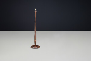 Oak Floor Lamp in the Style of Charles Dudouyt, France, 1940s Early-20th century