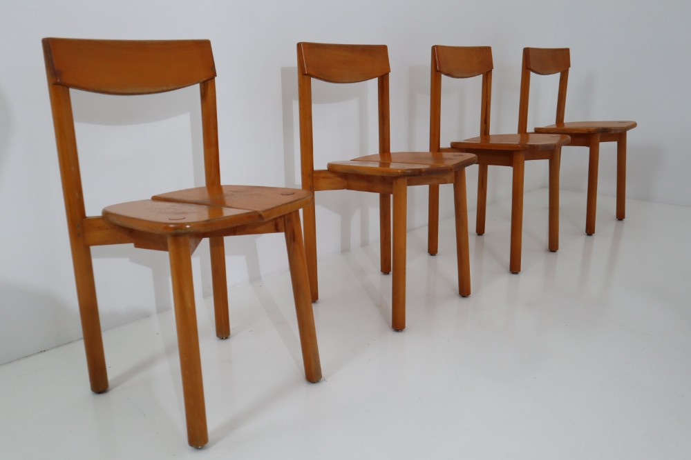 One Table, Six Chairs and Two Stools by Pierre Gautier Delaye, France, 1960s Mid-20th century