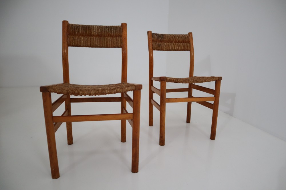 One Table, Six Chairs and Two Stools by Pierre Gautier Delaye, France, 1960s Mid-20th century