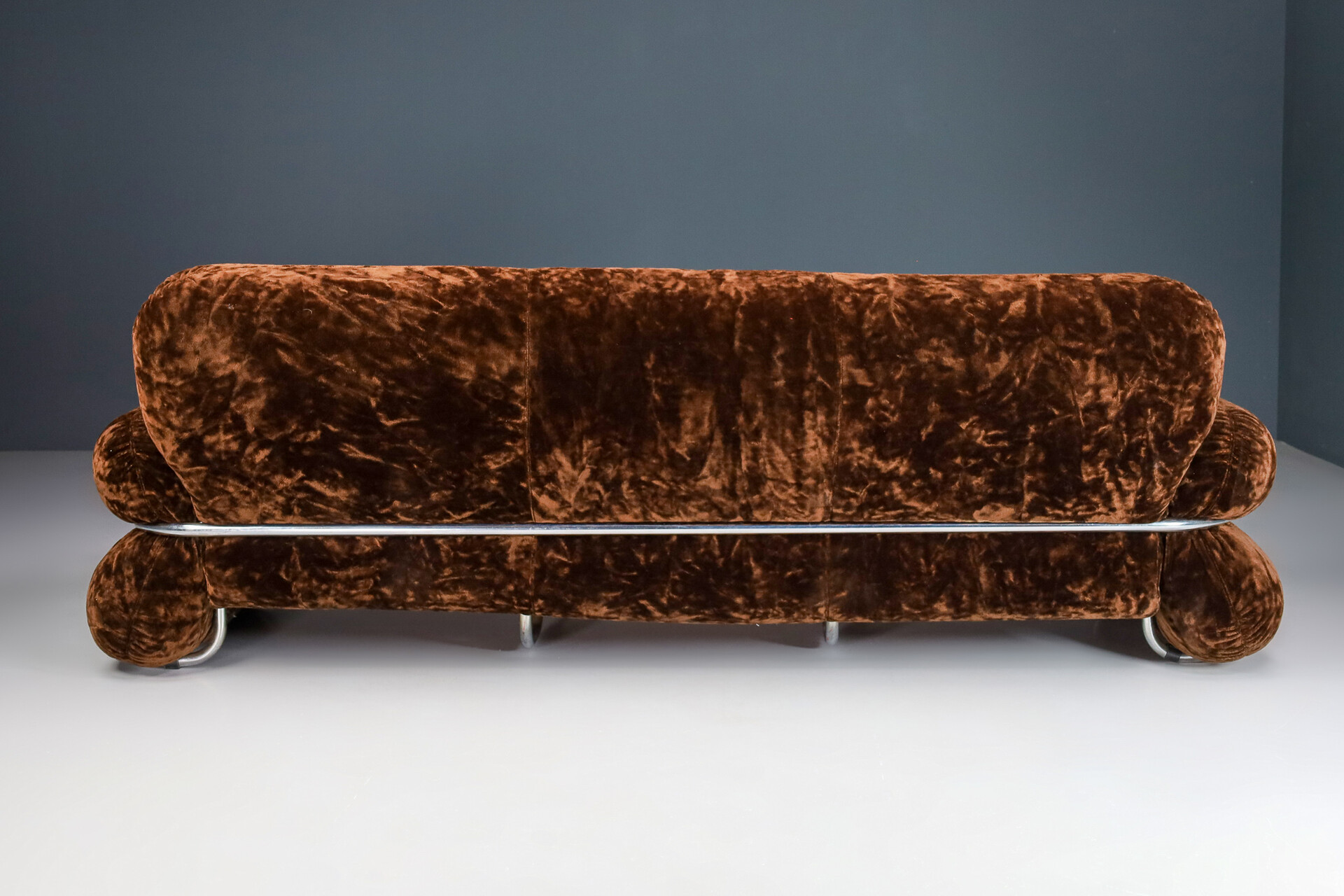 Original Fabric Gianfranco Frattini style lounge sofa, Italy 1970s Mid-20th century