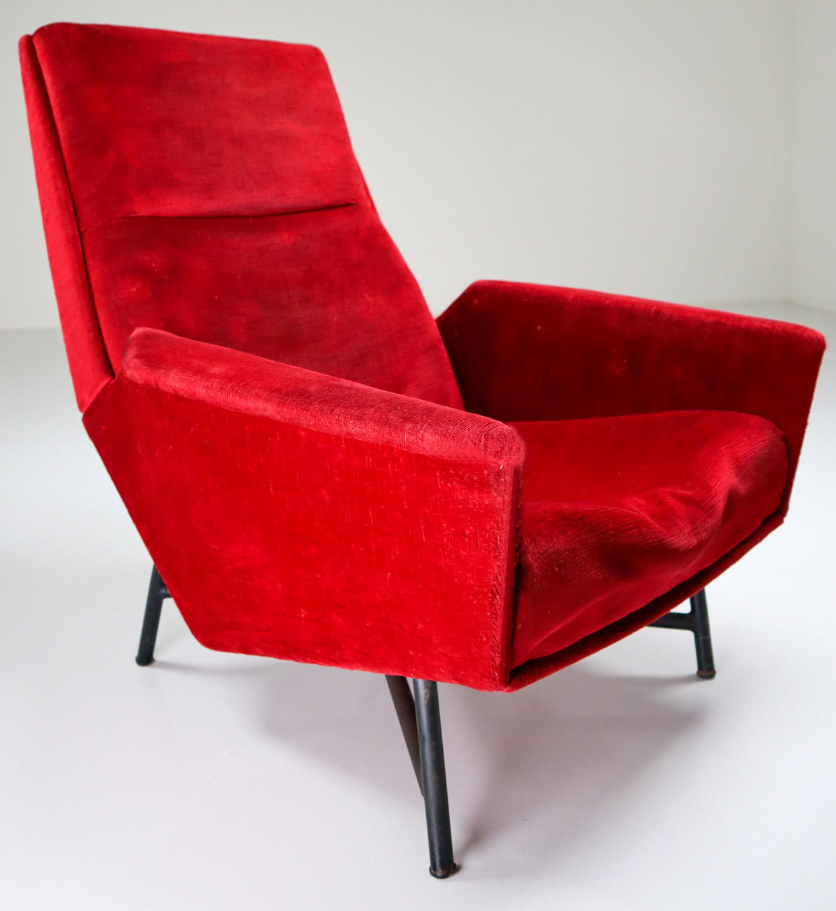 Pair Atypical Lounge Chairs by Guy Besnard France 1959 Mid-20th century