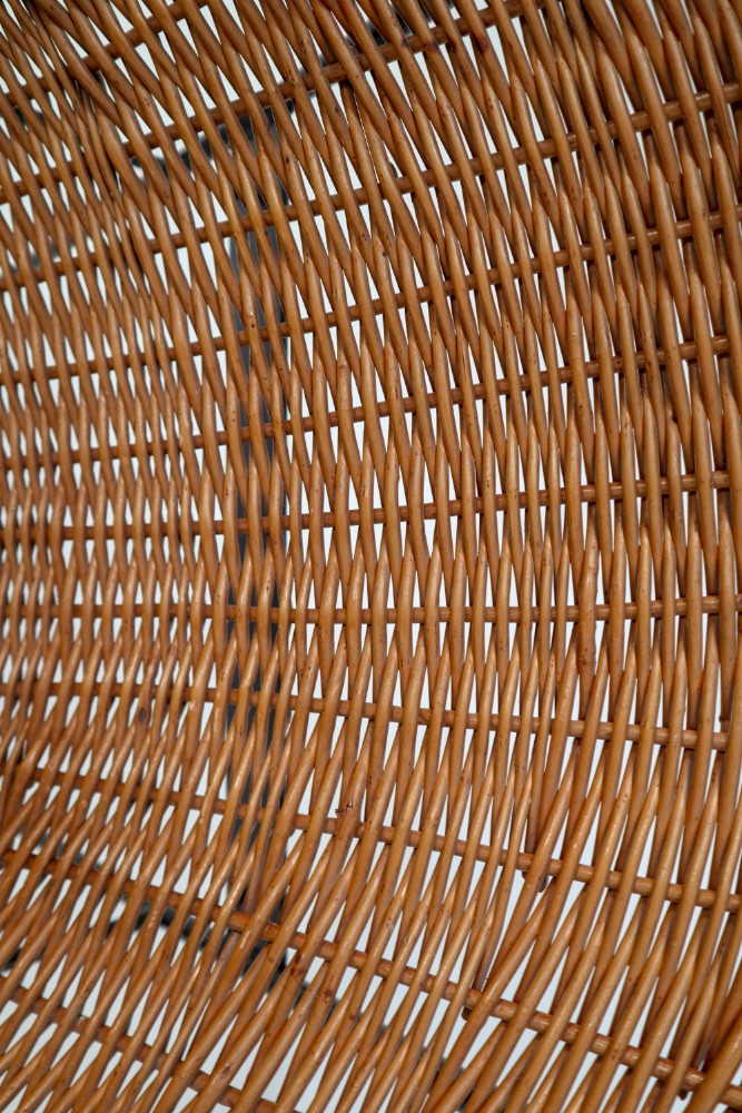 Pair of Two Wicker Midcentury Easy Chairs, France, 1960s