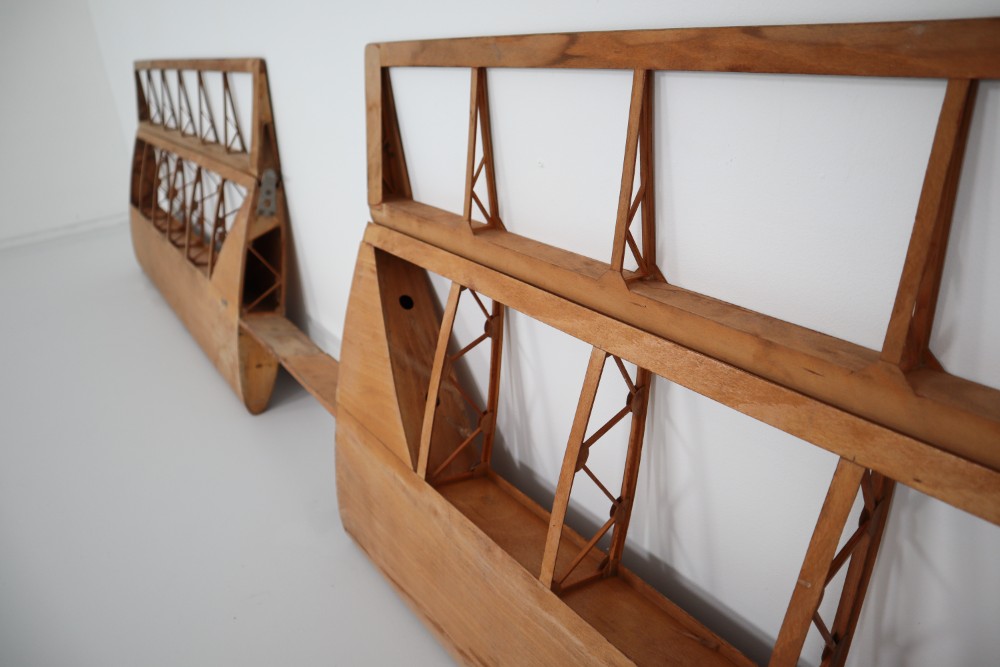Pair Plywood  Wings from 1950s air Glider Mid-20th century