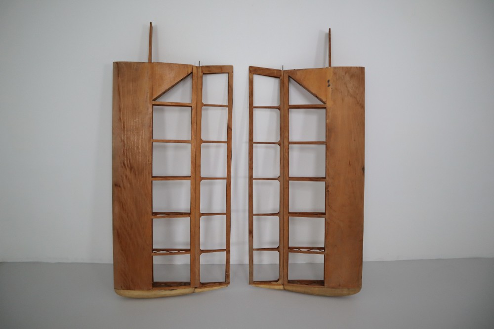 Pair Plywood  Wings from 1950s air Glider Mid-20th century
