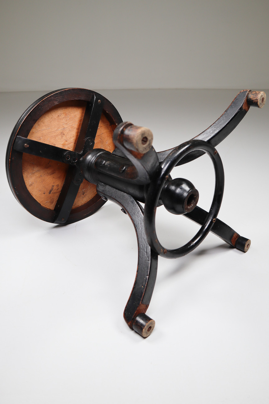 Patinated Bentwood Piano Stool by Thonet Austria 1900s Mid-20th century