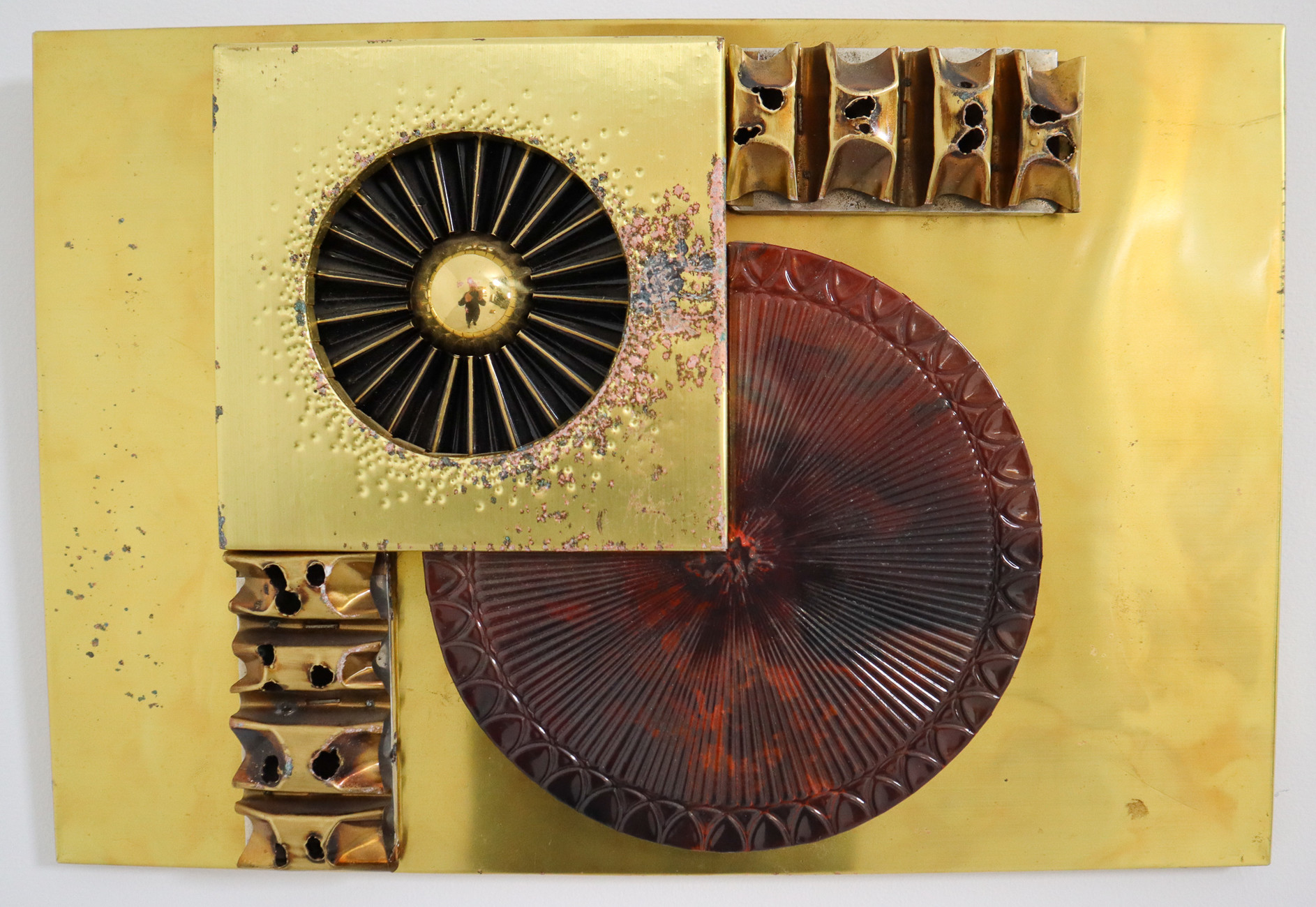 Paul Evans Style Brutalist Wall Sculpture Mid-20th century