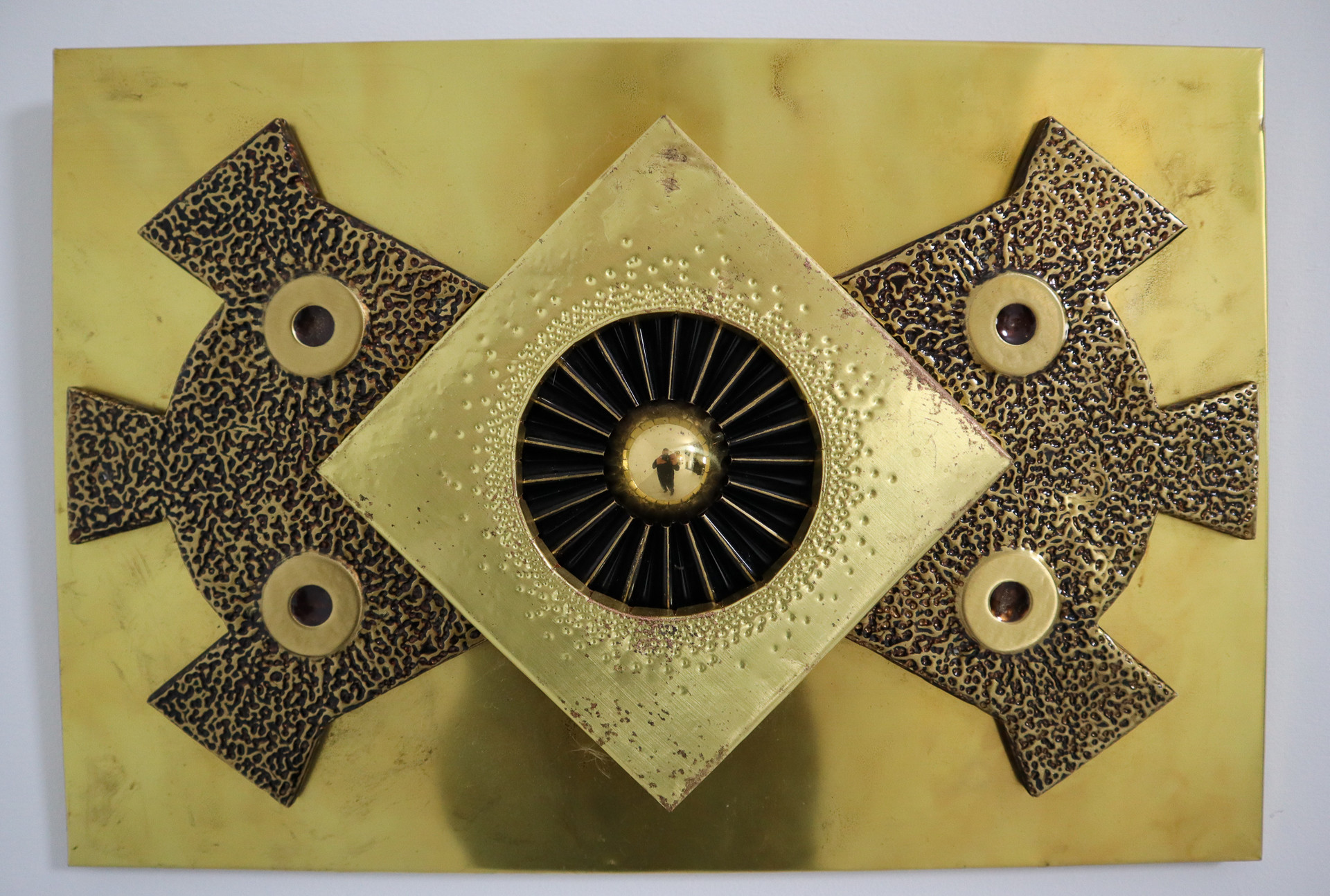Paul Evans Style Brutalist Wall Sculpture Mid-20th century