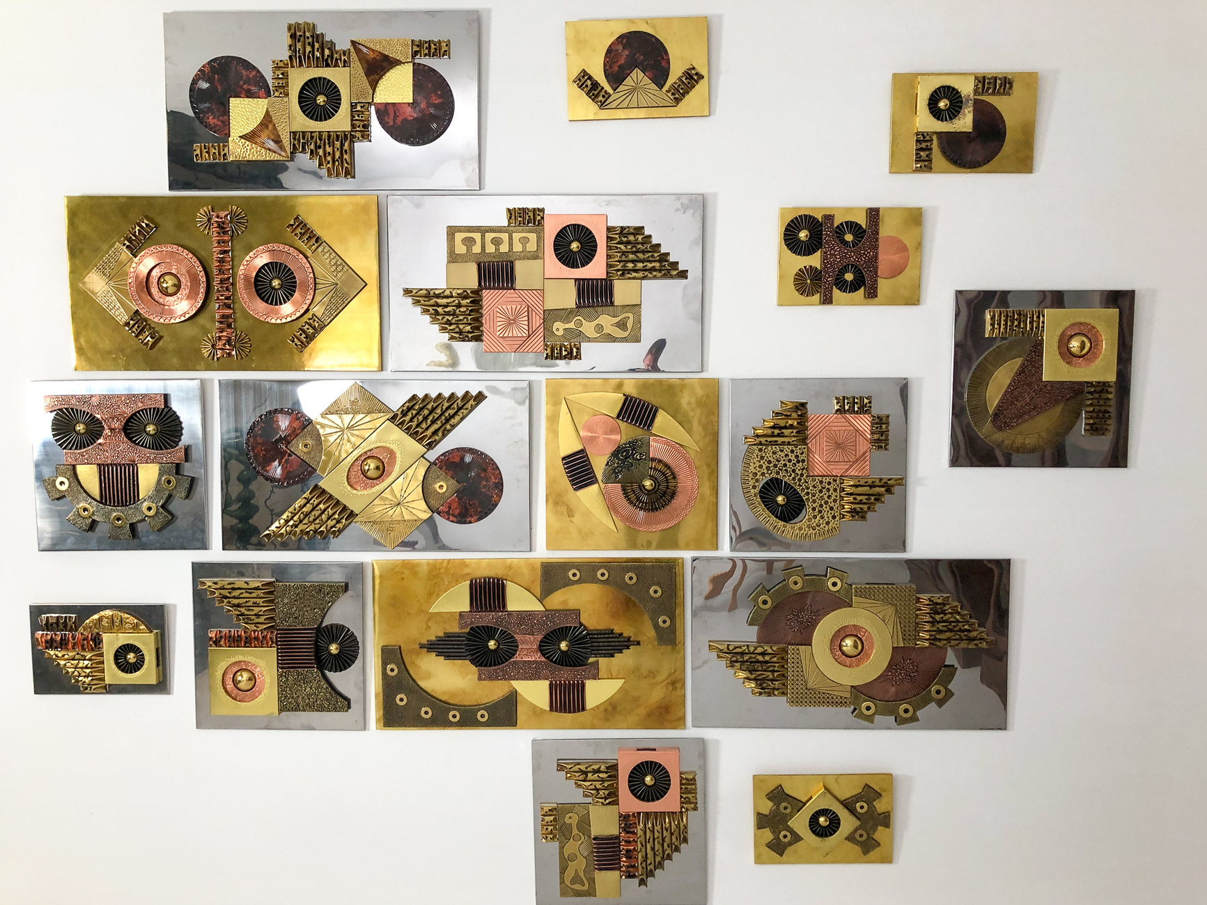 Paul Evans Style Brutalist Wall Sculpture Mid-20th century