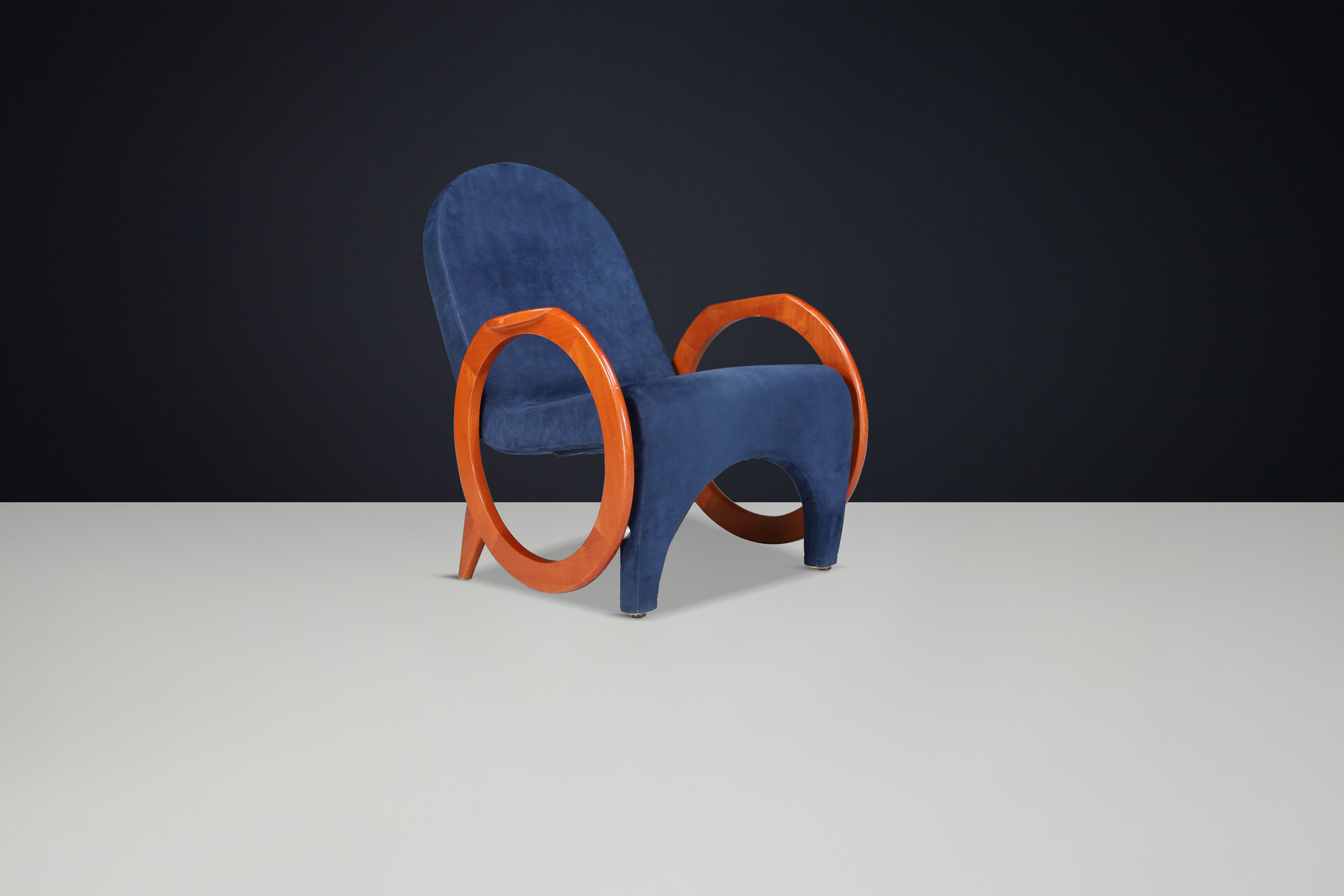 Post modern Armchair in original Fabric, Italy 1970 Mid-20th century