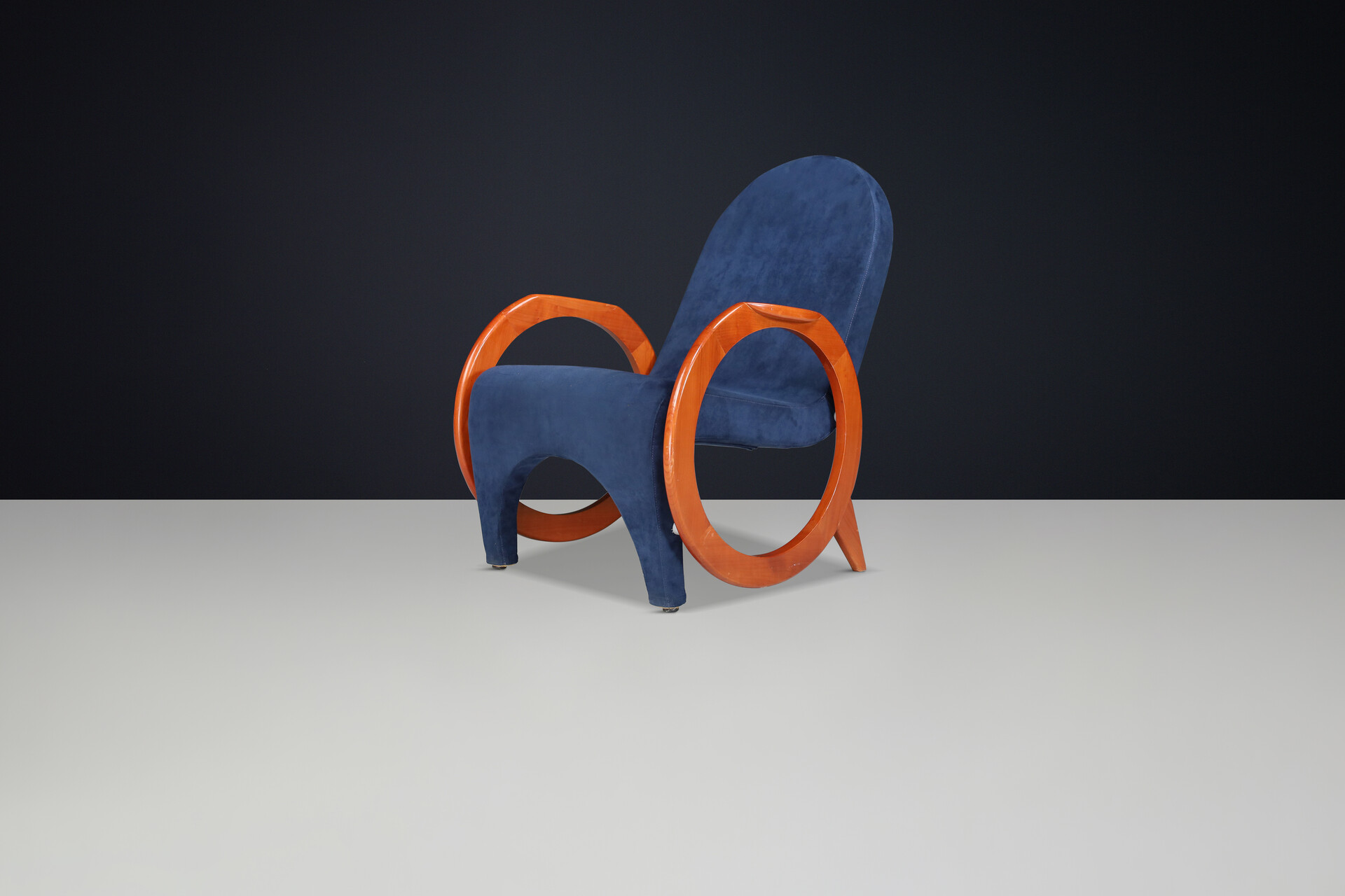 Post modern Armchair in original Fabric, Italy 1970 Mid-20th century