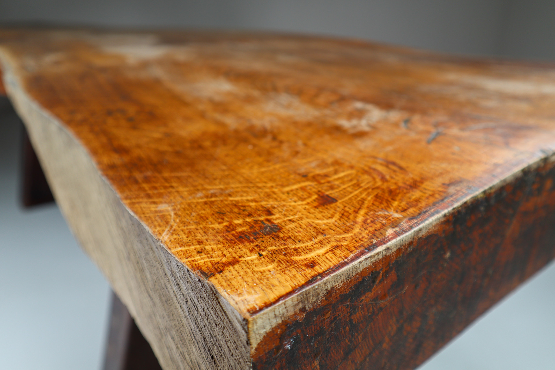 Primitive / Brutalist Heavy Oak Ding Table France 1960s Mid-20th century