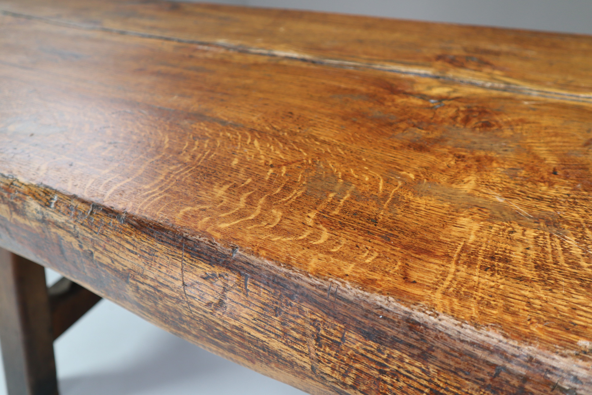 Primitive / Brutalist Heavy Oak Ding Table / side table France 1960s Mid-20th century