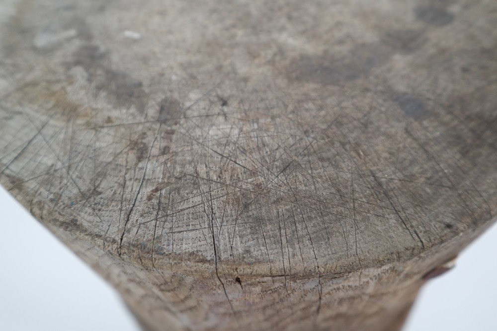 Primitive Butcher Block , France 1870s Late-19th century