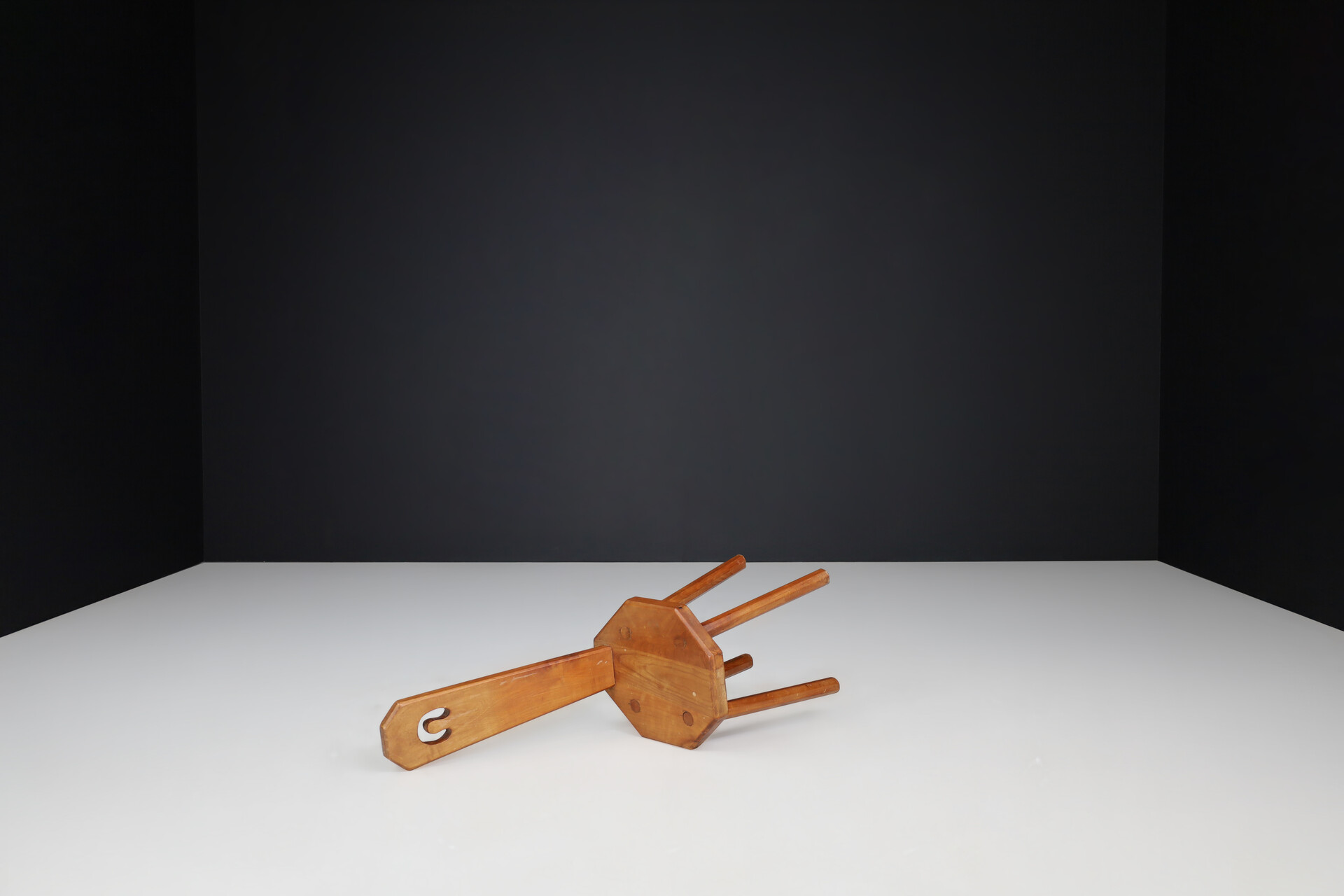 Primitive Chairs in Cherry wood, France ,1950s Mid-20th century