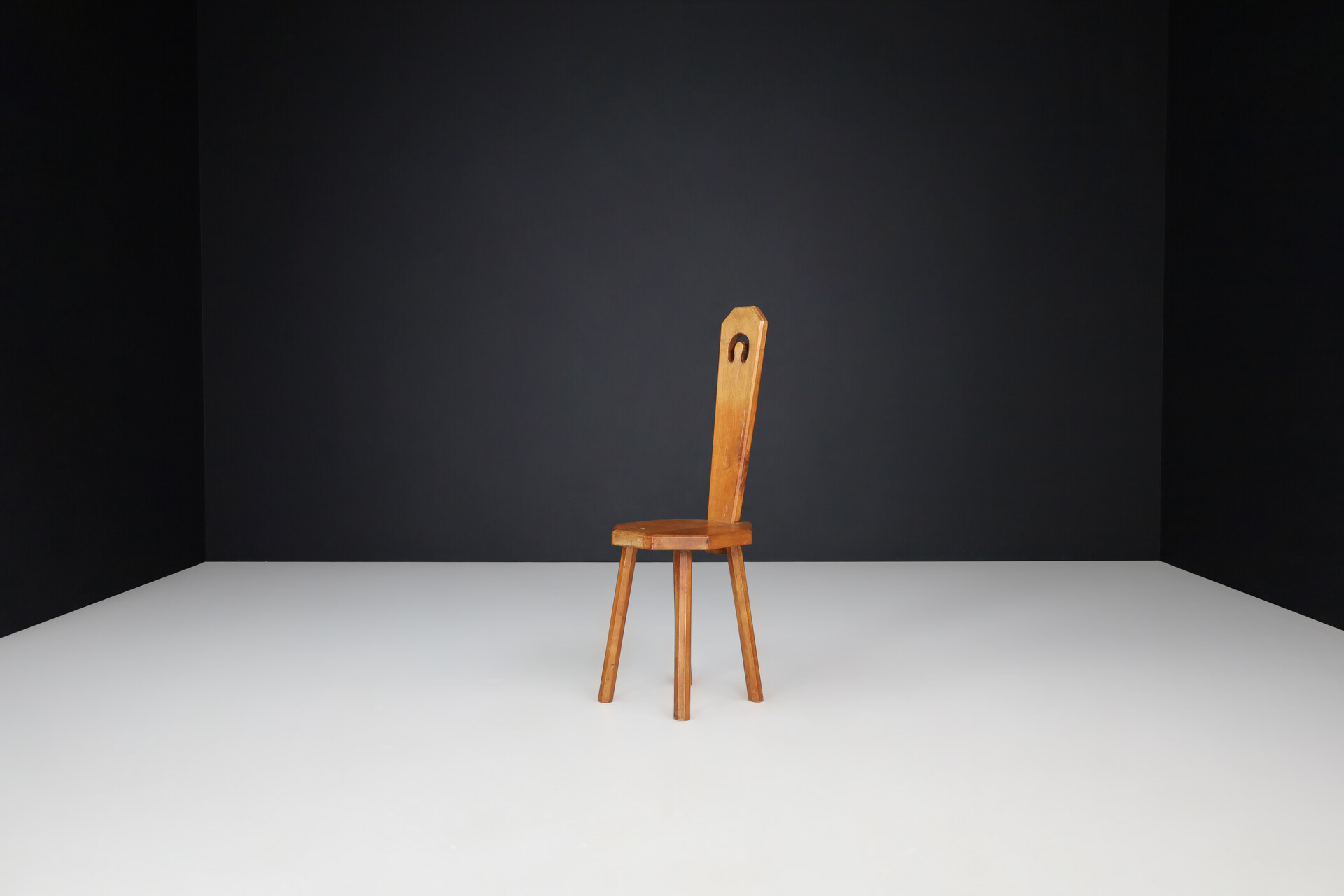 Primitive Chairs in Cherry wood, France ,1950s Mid-20th century