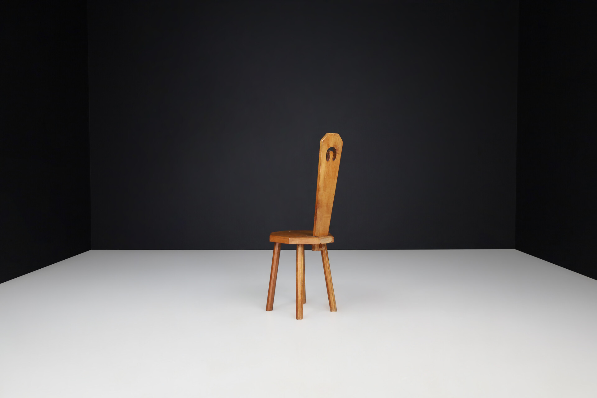 Primitive Chairs in Cherry wood, France ,1950s Mid-20th century