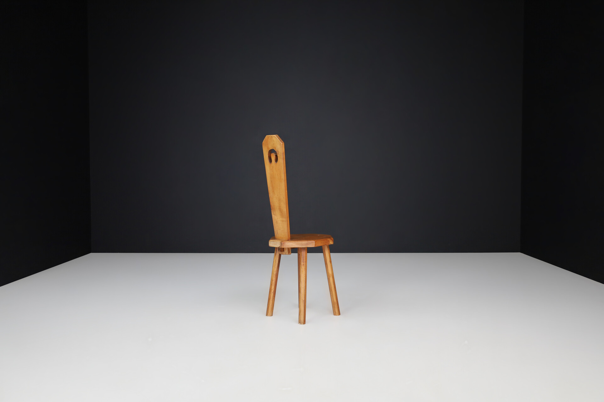 Primitive Chairs in Cherry wood, France ,1950s Mid-20th century