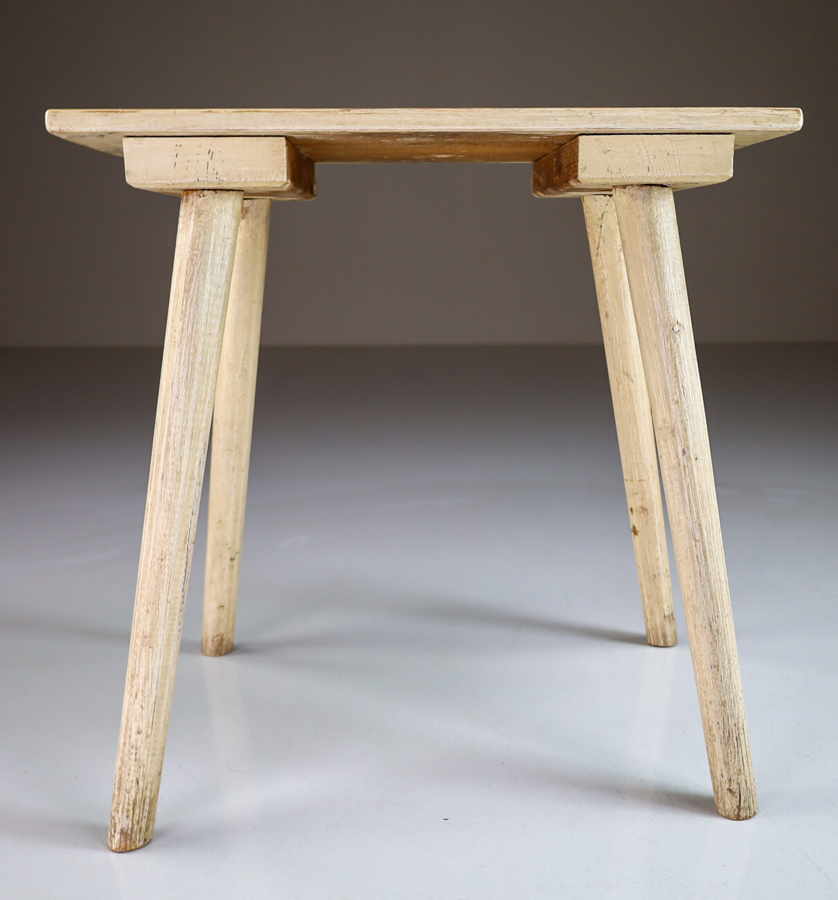 Primitive painted side table/ stool France 1950s Mid-20th century