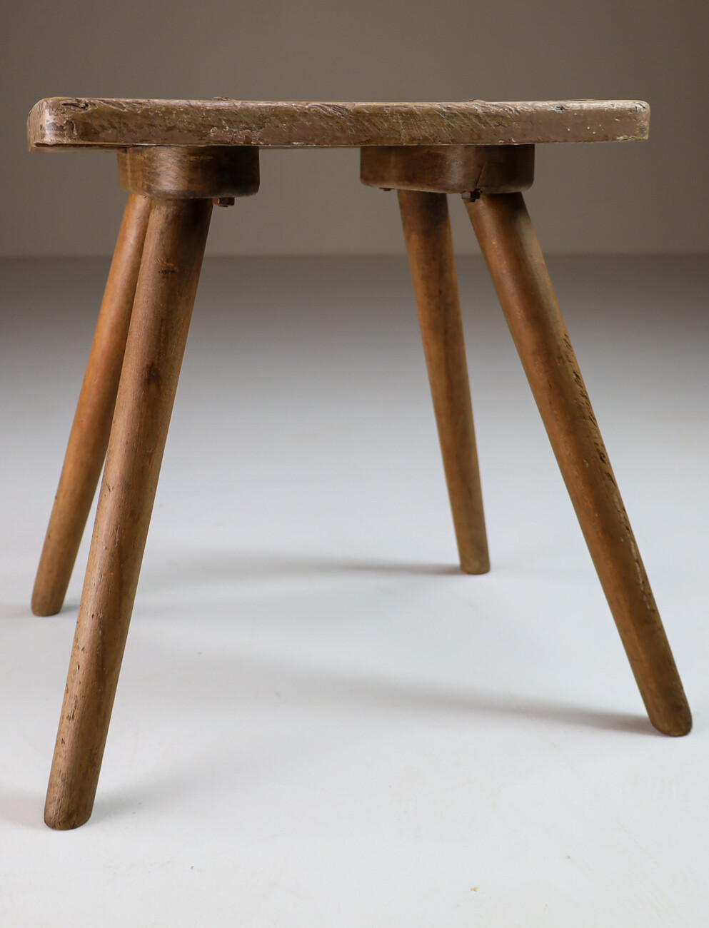 Primitive painted side table/ stool France 1950s Mid-20th century