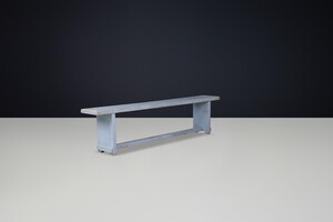Primitive Painted wooden bench, France 1950s Mid-20th century
