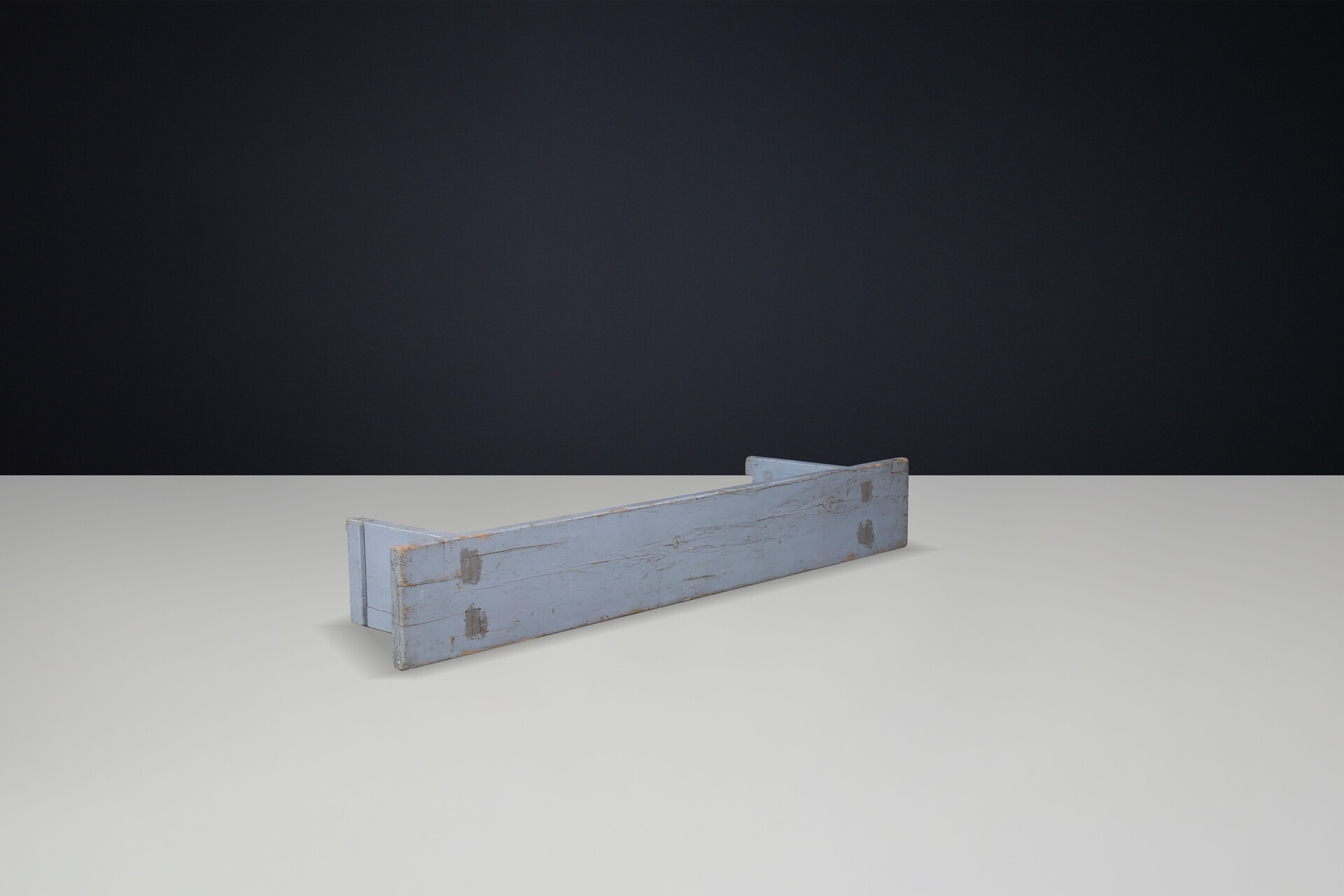 Primitive Painted wooden bench, France 1950s Mid-20th century