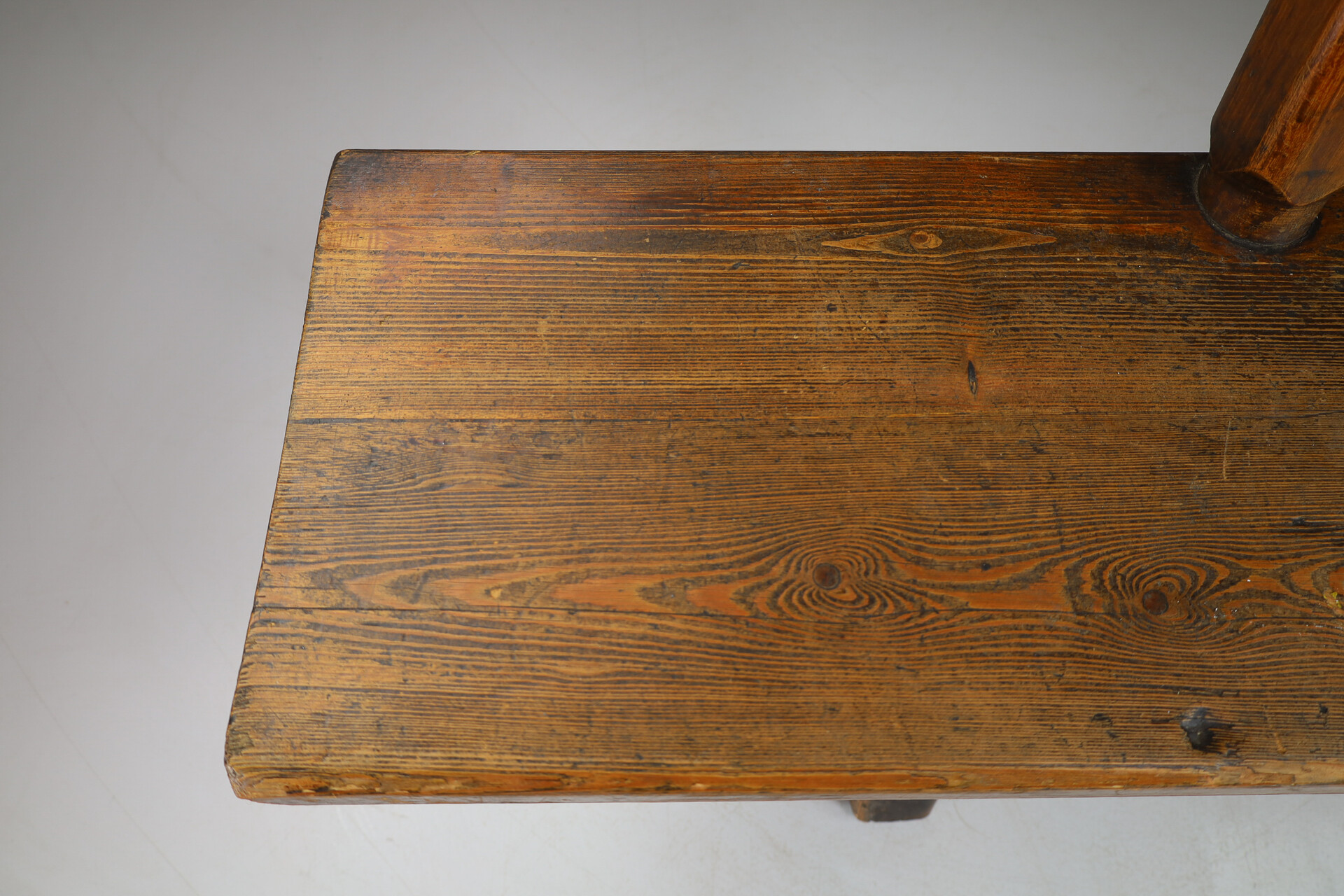 Primitive Pinewood Bench, France 1960s Mid-20th century