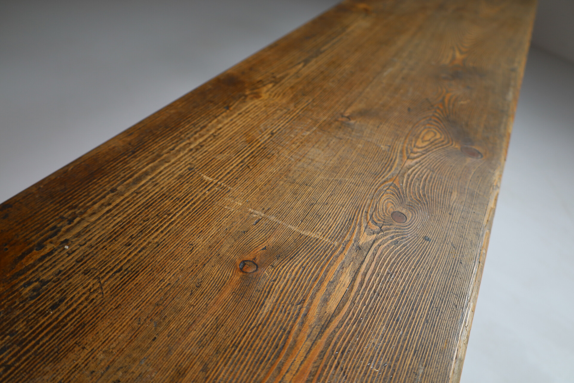 Primitive Pinewood Bench, France 1960s Mid-20th century