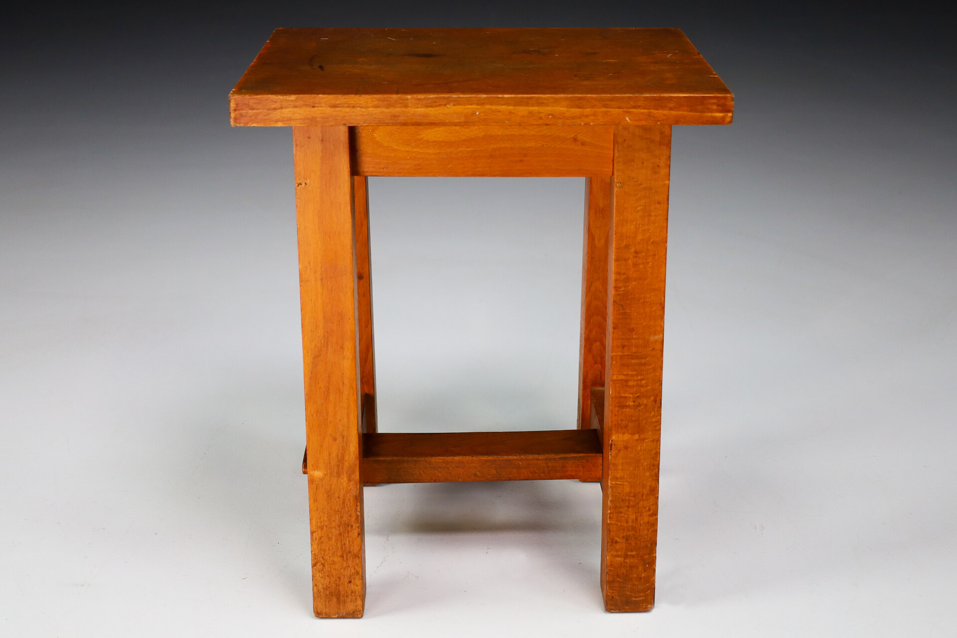 Primitive Set/4 wooden stools , France 1950s Mid-20th century