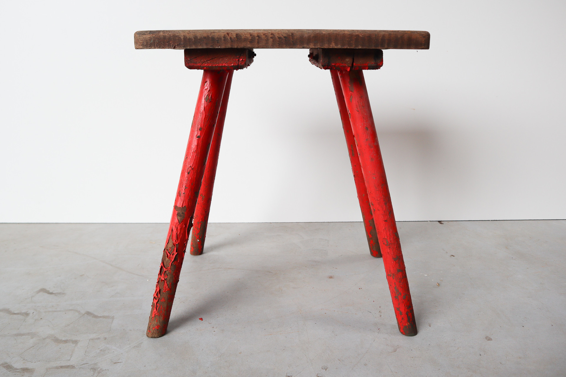 Primitive Wood Patinated stool Early-20th century