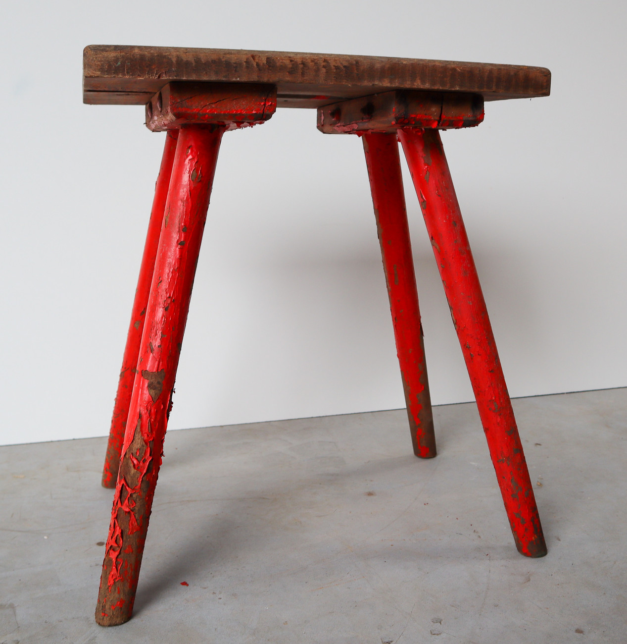 Primitive Wood Patinated stool Early-20th century