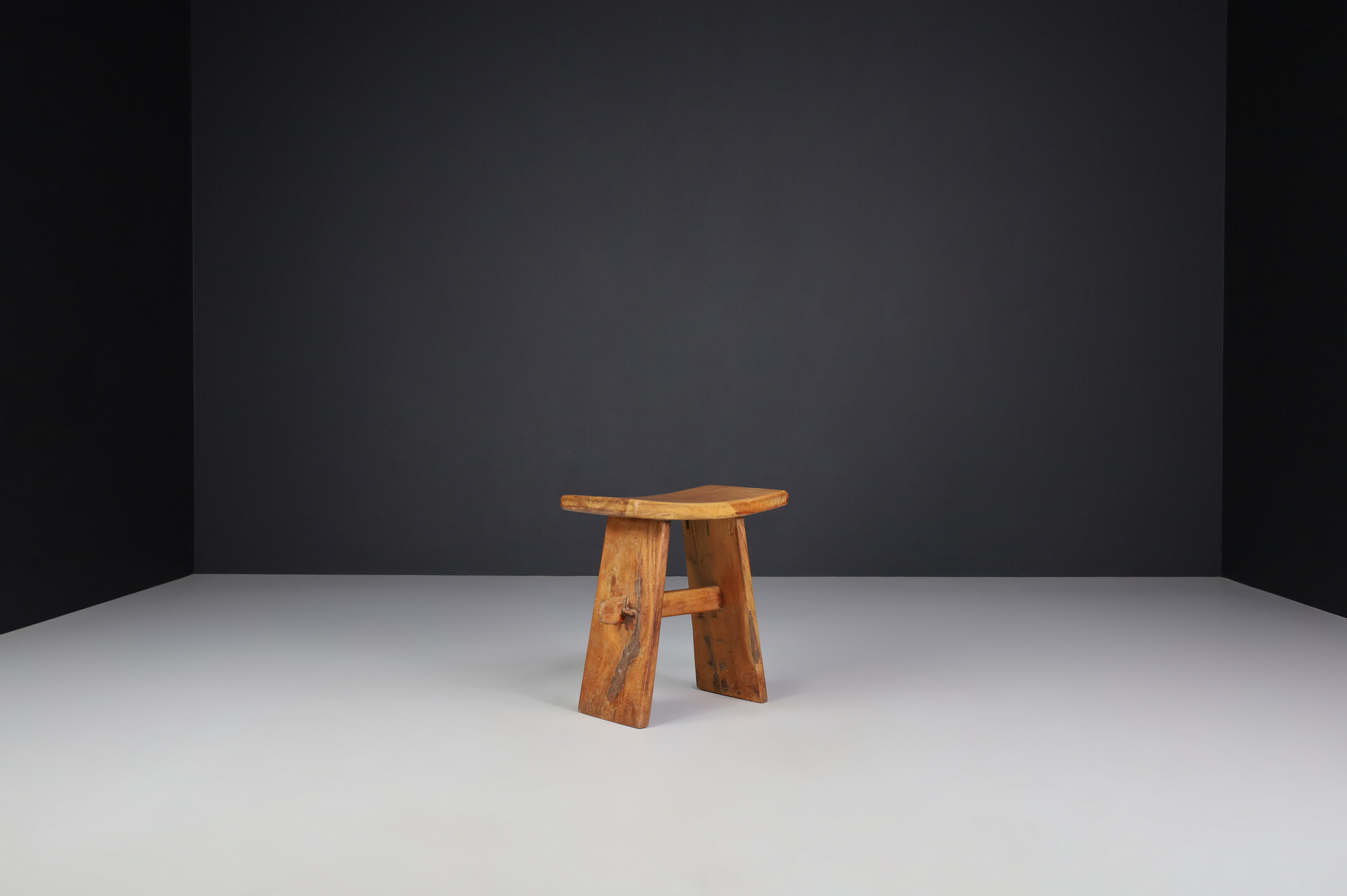 Primitive Wooden stools, France 1960s Mid-20th century