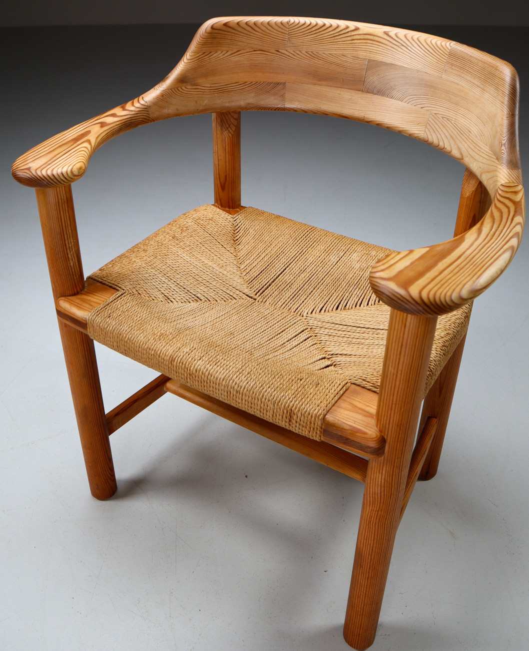 Rainer Daumiller for Hirtshals Savvaerk, set of four armchairs, pine, Denmark, 1970s. Late-20th century