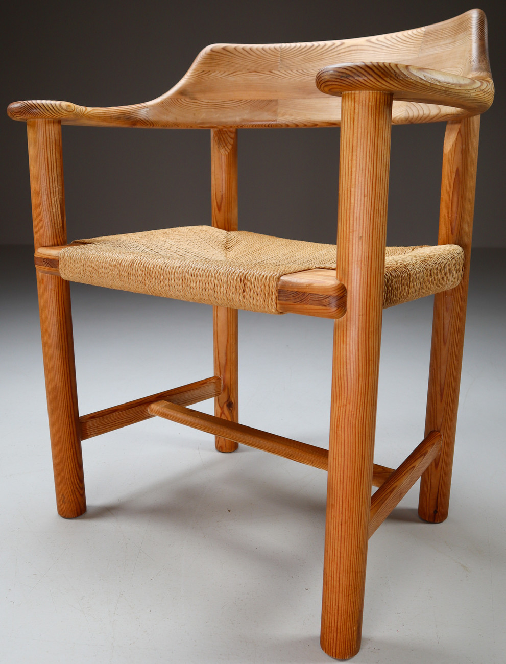 Rainer Daumiller for Hirtshals Savvaerk, set of four armchairs, pine, Denmark, 1970s. Late-20th century