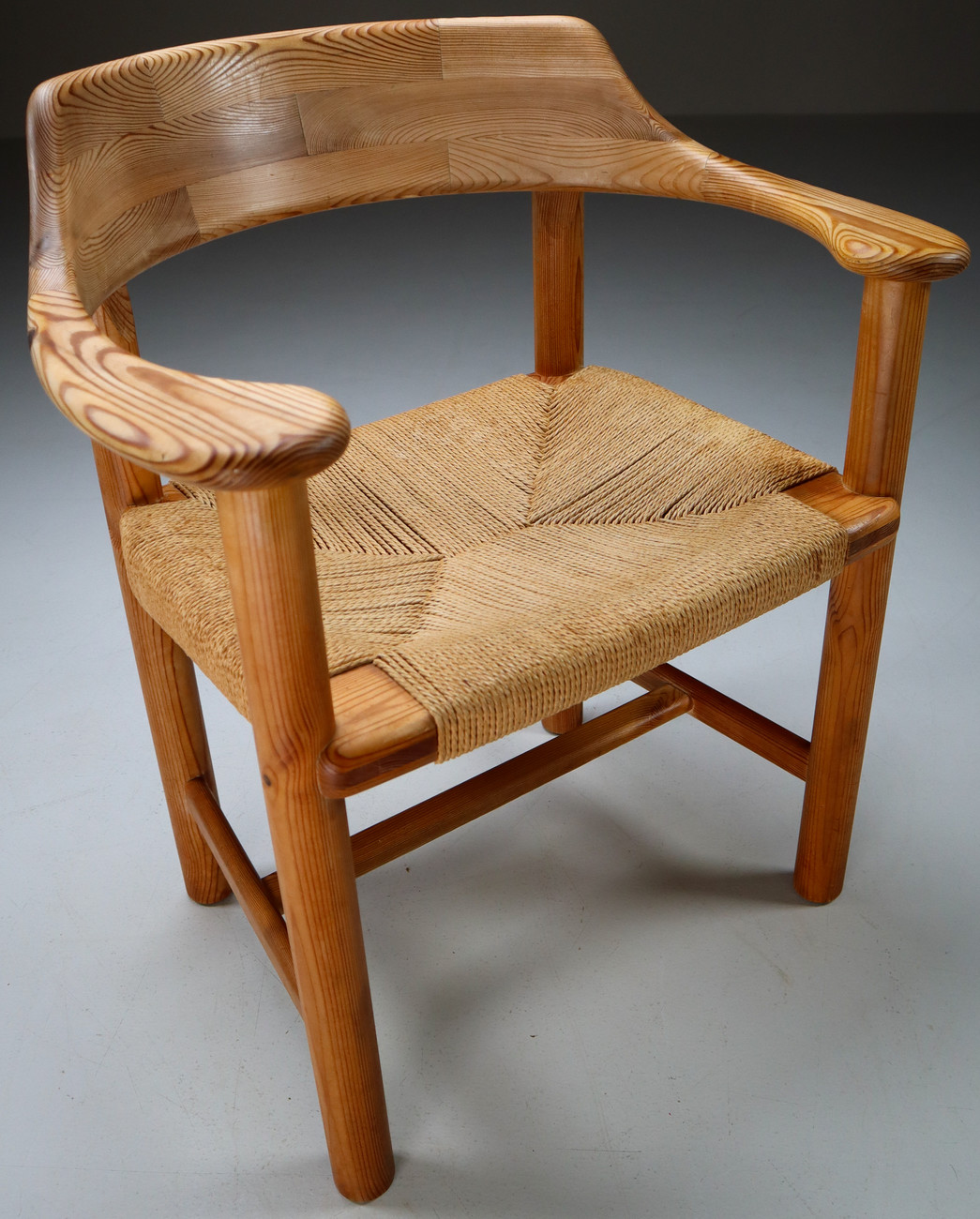 Rainer Daumiller for Hirtshals Savvaerk, set of four armchairs, pine, Denmark, 1970s. Late-20th century