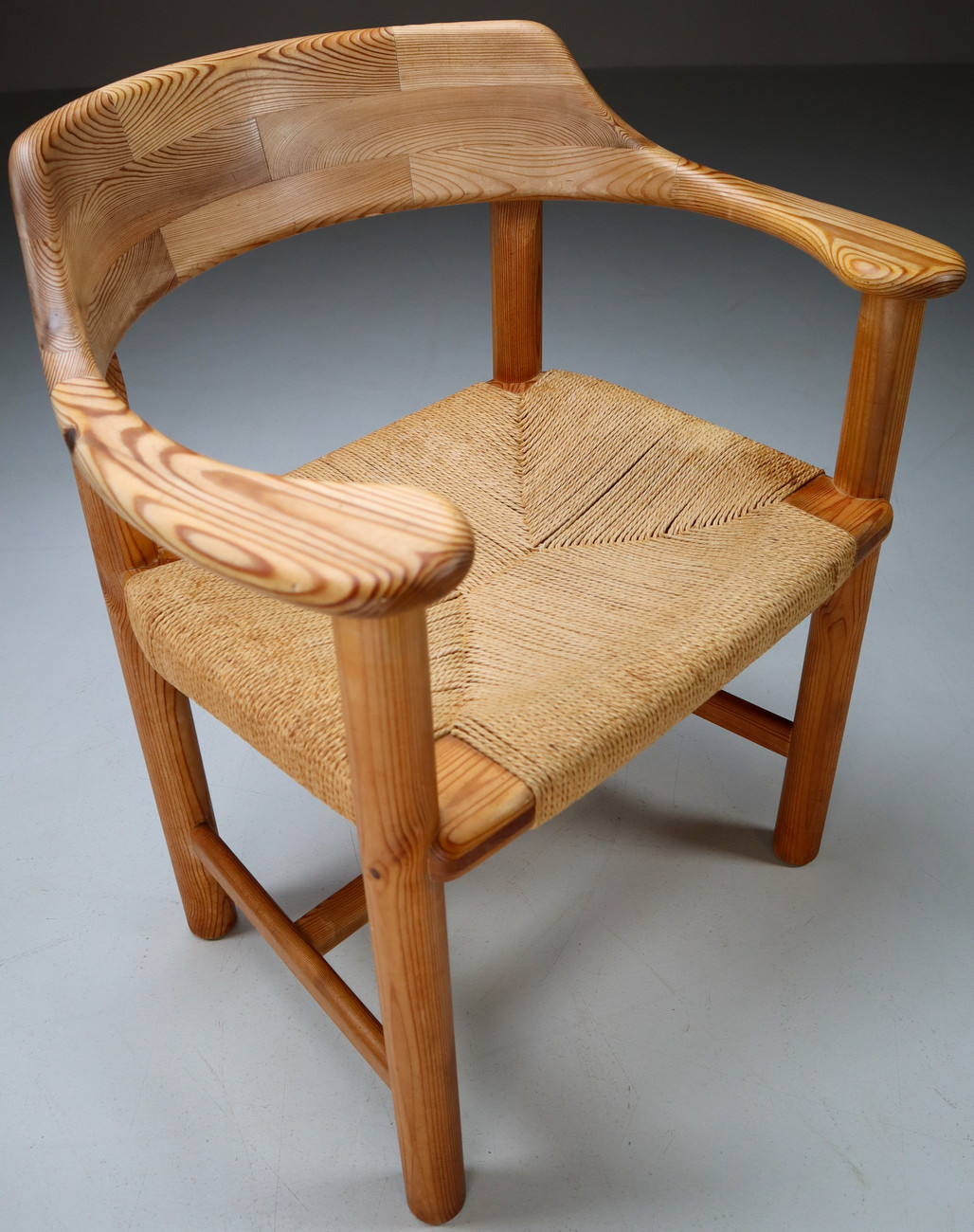 Rainer Daumiller for Hirtshals Savvaerk, set of four armchairs, pine, Denmark, 1970s. Late-20th century