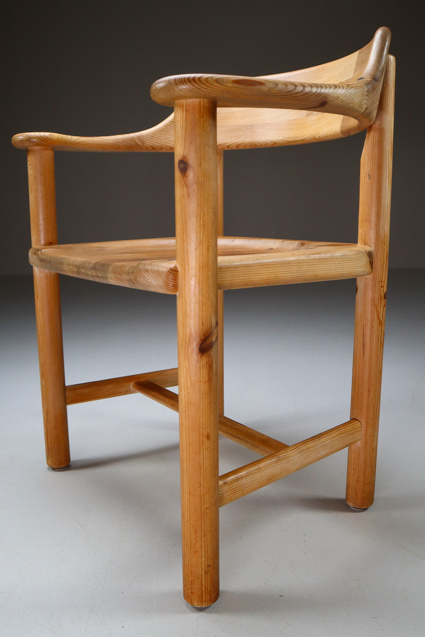Rainer Daumiller Set of Six Pine Dining Chairs Denmark 1970s Mid-20th century