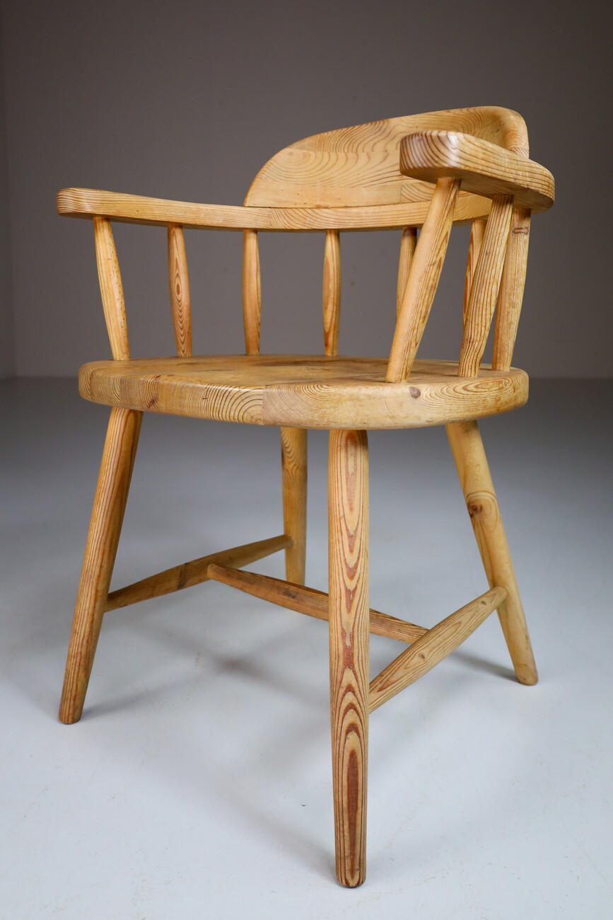 Rainer Daumiller style Set Of Six Pine Dining Chairs Denmark 1970s Late-20th century