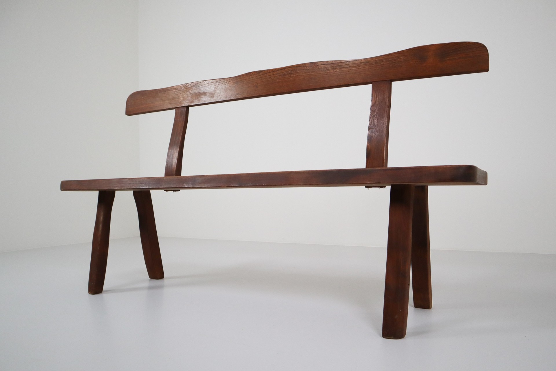 Robust Sculptural Bench by Olavi Hänninen for Mikko Nupponen, Finland, 1950s Mid-20th century