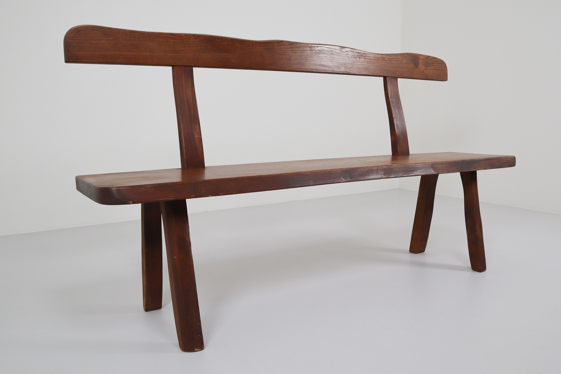 Robust Sculptural Bench by Olavi Hänninen for Mikko Nupponen, Finland, 1950s Mid-20th century