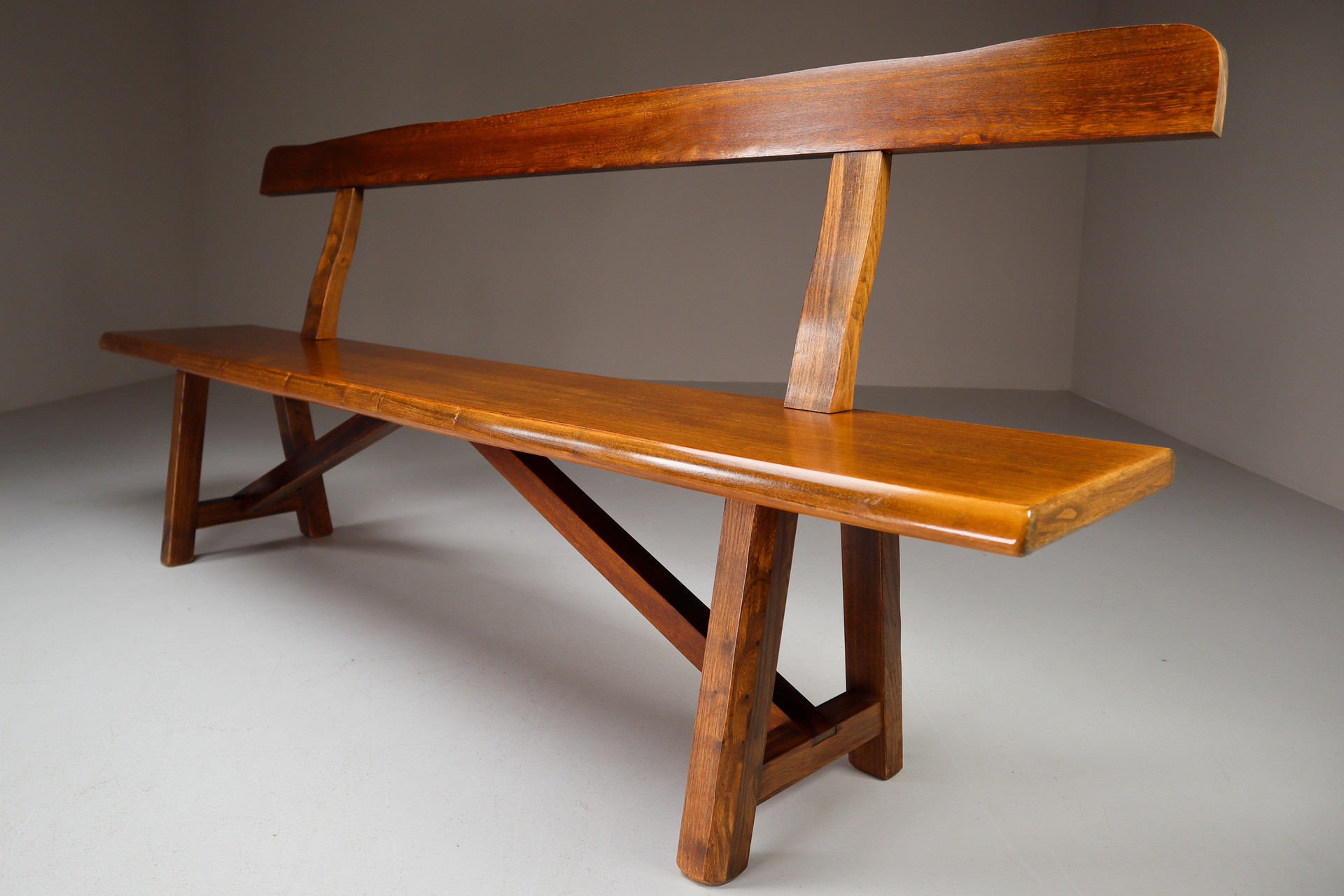 Robust Sculptural Bench by Olavi Hänninen for Mikko Nupponen, Finland, 1950s Mid-20th century