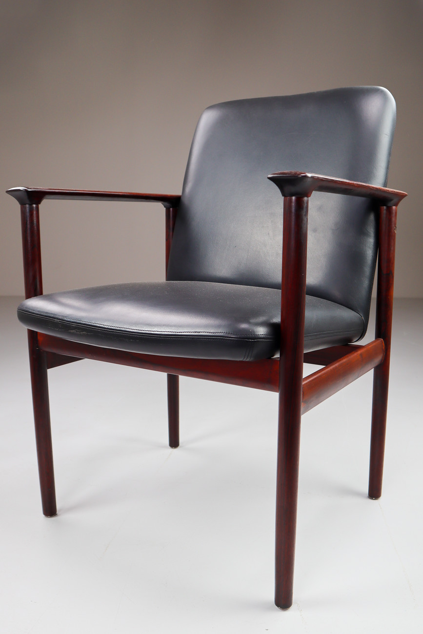 Rosewood Impala Dining Chair by Cor Bontebal for Fristho The netherlands 1960s Mid-20th century