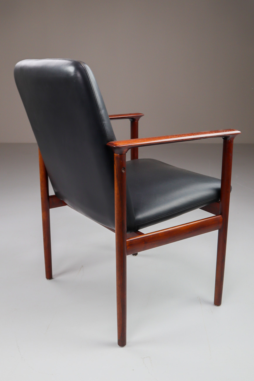 Rosewood Impala Dining Chair by Cor Bontebal for Fristho The netherlands 1960s Mid-20th century