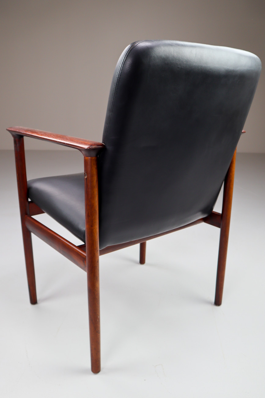 Rosewood Impala Dining Chair by Cor Bontebal for Fristho The netherlands 1960s Mid-20th century