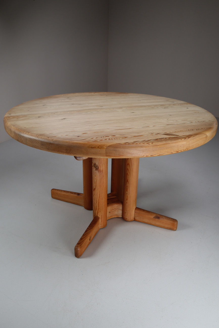 Round or Extendable Oval Dining Table by Rainer Daumiller, Denmark, 1970s Late-20th century