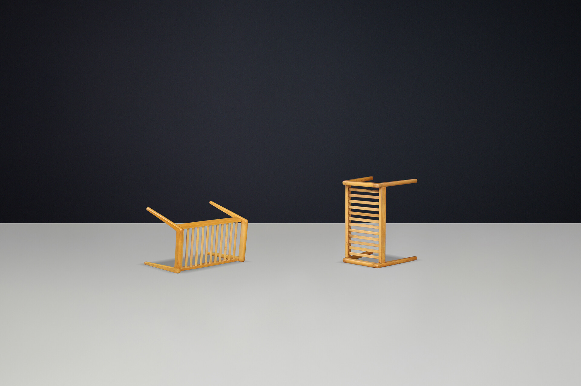 Scandinavian modern Beech stools, Denmark 1960s Mid-20th century