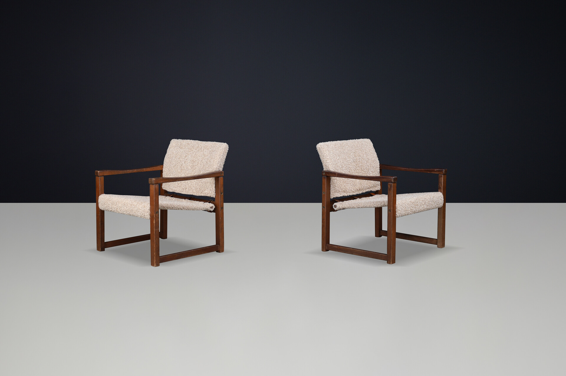 Scandinavian modern Karin Mobring for Ikea, Armchair “Diana” in New Teddy Upholstery , Sweden 1970s Late-20th century